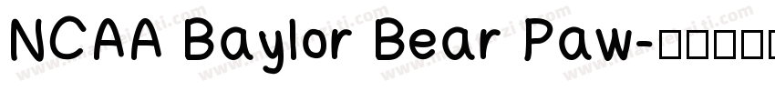 NCAA Baylor Bear Paw字体转换